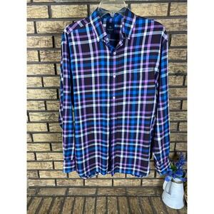 Tailorbyrd Collection Plaid‎ Button Down Long Sleeve Shirt Mens L